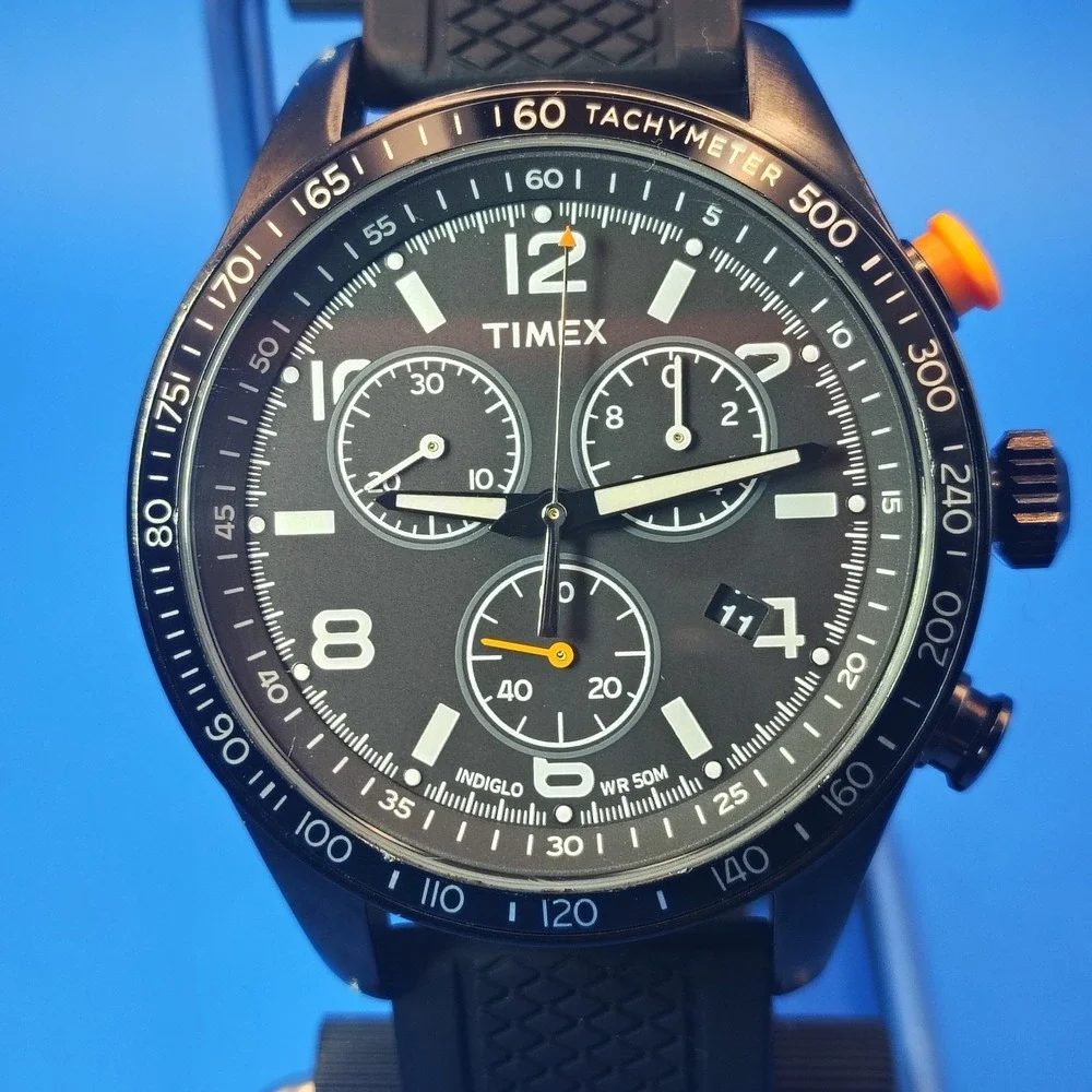 Vintage 2010 Timex Expedition Sport Chronograph 42mm Mens Quartz Watch 50M *Mint